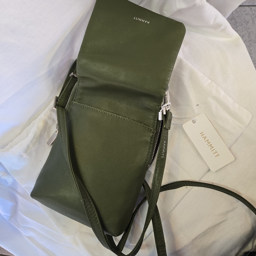 NWT Hammitt VIP MOBILE - Landscape Green/Brushed Silver - Picture 7 of 7